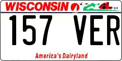 WI license plate 157VER