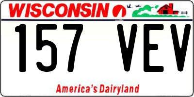 WI license plate 157VEV