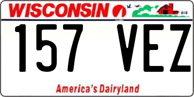 WI license plate 157VEZ