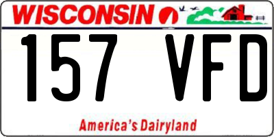 WI license plate 157VFD