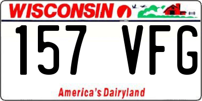 WI license plate 157VFG