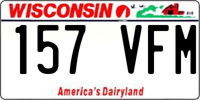 WI license plate 157VFM