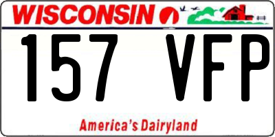 WI license plate 157VFP