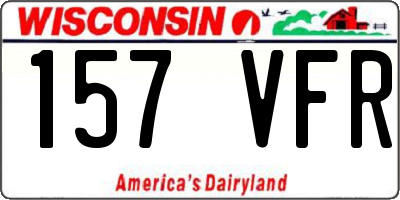 WI license plate 157VFR