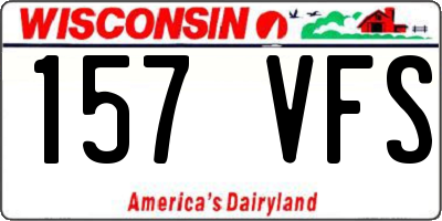 WI license plate 157VFS