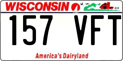 WI license plate 157VFT