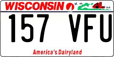 WI license plate 157VFU