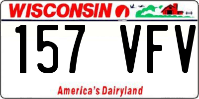 WI license plate 157VFV
