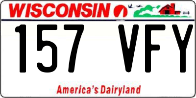 WI license plate 157VFY