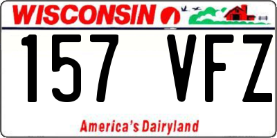 WI license plate 157VFZ