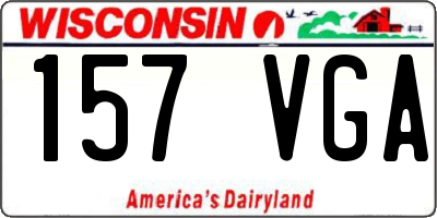 WI license plate 157VGA
