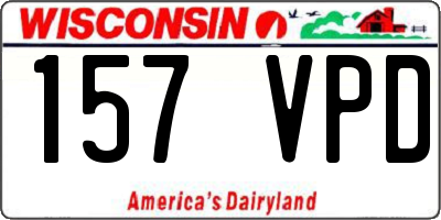 WI license plate 157VPD