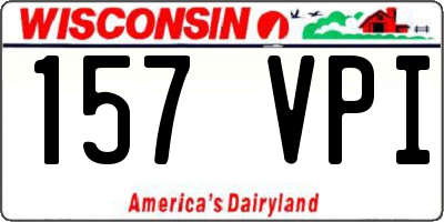 WI license plate 157VPI