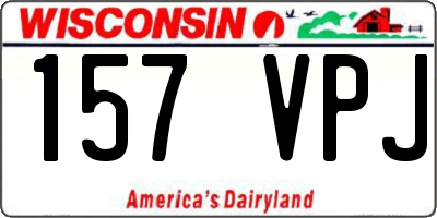 WI license plate 157VPJ