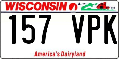 WI license plate 157VPK