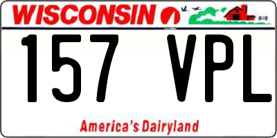 WI license plate 157VPL