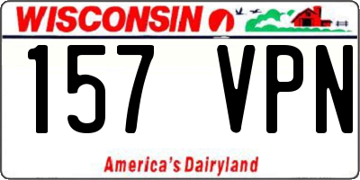 WI license plate 157VPN