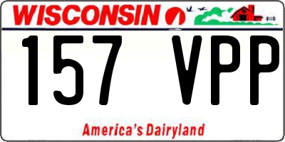 WI license plate 157VPP