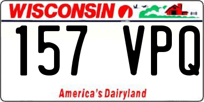 WI license plate 157VPQ