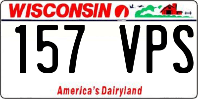 WI license plate 157VPS