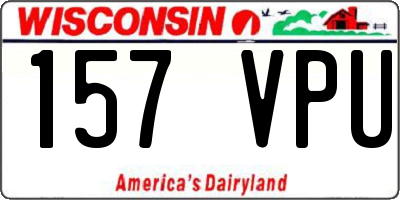WI license plate 157VPU