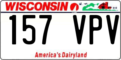 WI license plate 157VPV