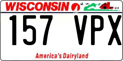 WI license plate 157VPX