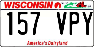 WI license plate 157VPY