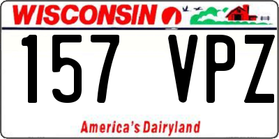 WI license plate 157VPZ