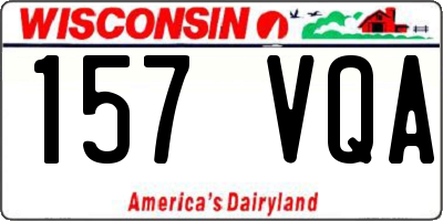 WI license plate 157VQA