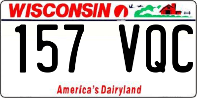 WI license plate 157VQC