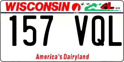 WI license plate 157VQL