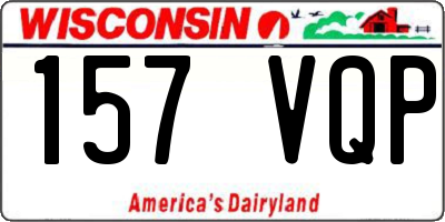 WI license plate 157VQP