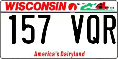 WI license plate 157VQR