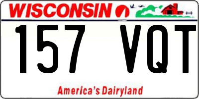 WI license plate 157VQT