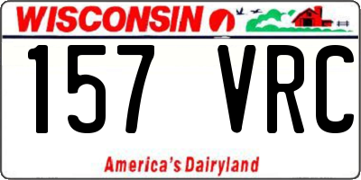 WI license plate 157VRC
