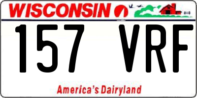 WI license plate 157VRF