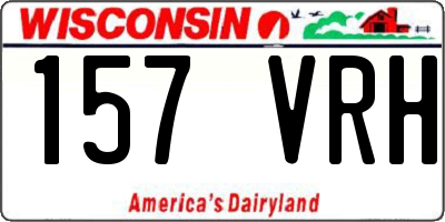 WI license plate 157VRH