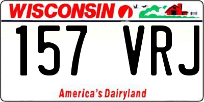 WI license plate 157VRJ