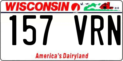 WI license plate 157VRN