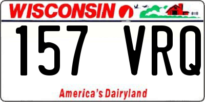 WI license plate 157VRQ
