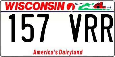 WI license plate 157VRR