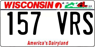 WI license plate 157VRS