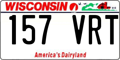 WI license plate 157VRT