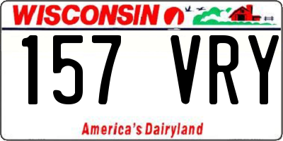 WI license plate 157VRY