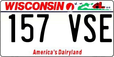 WI license plate 157VSE