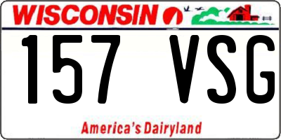 WI license plate 157VSG
