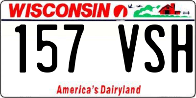 WI license plate 157VSH