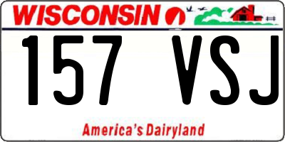 WI license plate 157VSJ