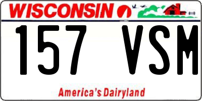 WI license plate 157VSM